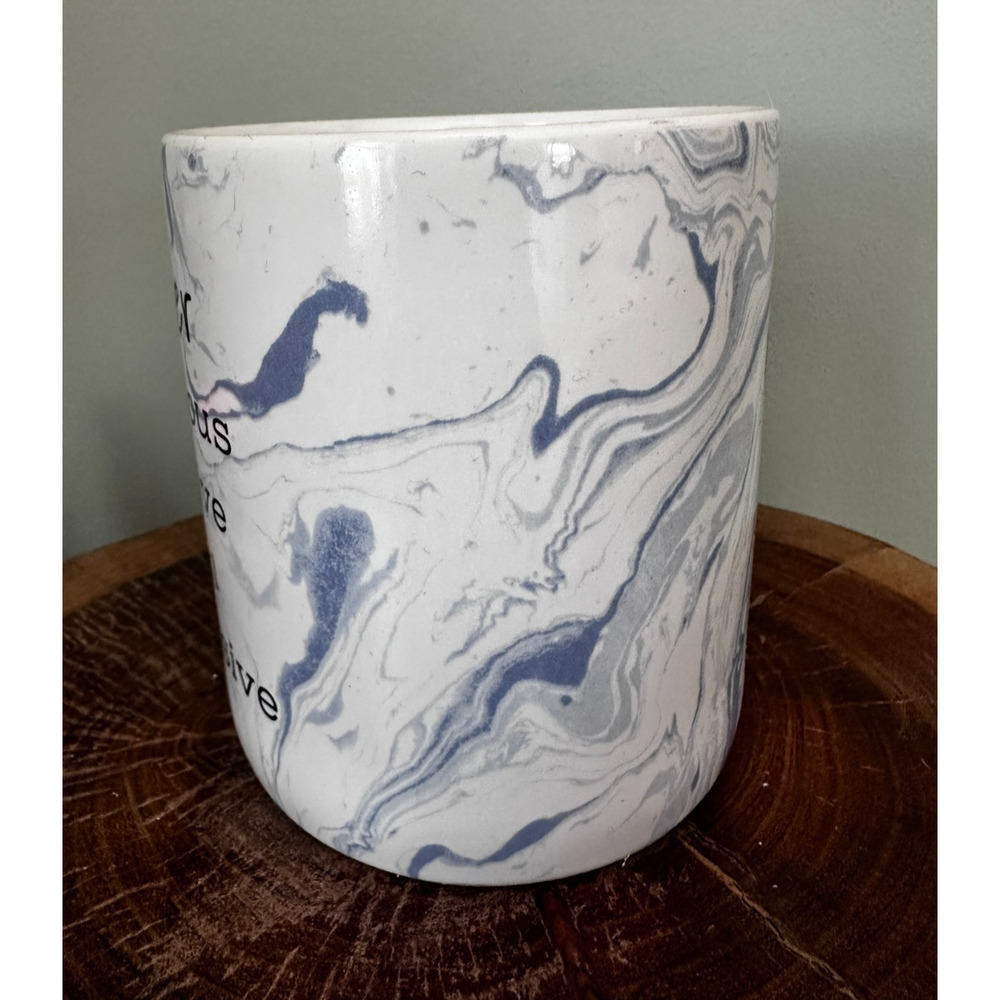 Cancer Zodiac Sign Mug Oversized Blue Marbled Coffee Birthday Astrology Traits - Picture 3 of 8